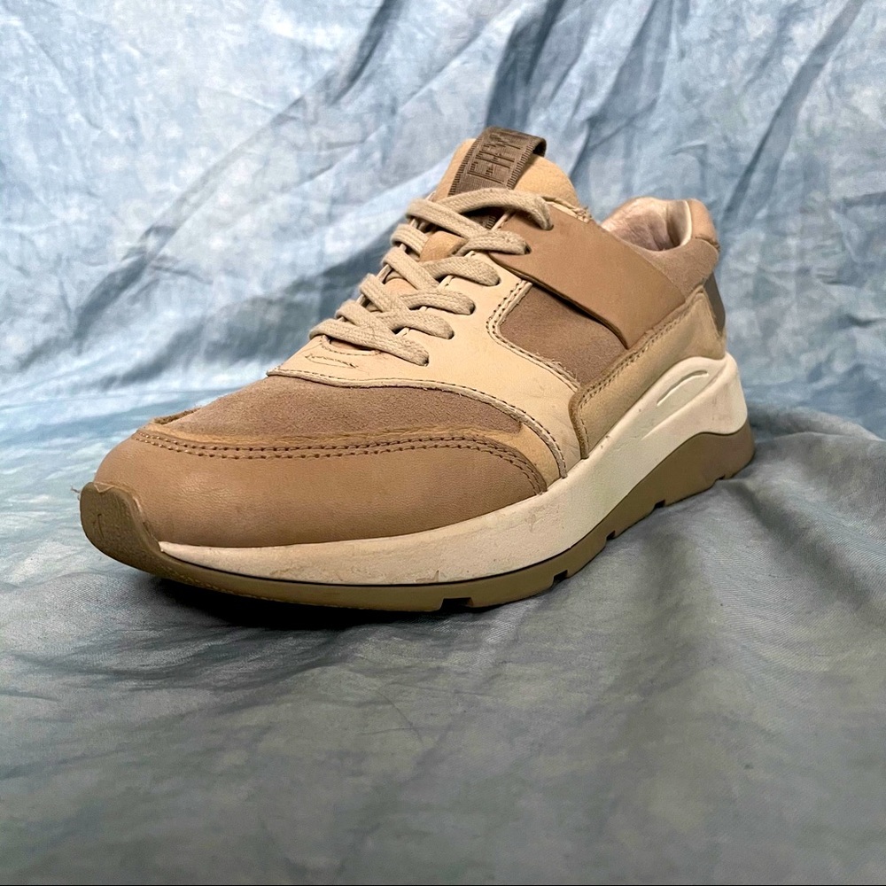 FRYE Willow Low Lace suede and leather sneakers